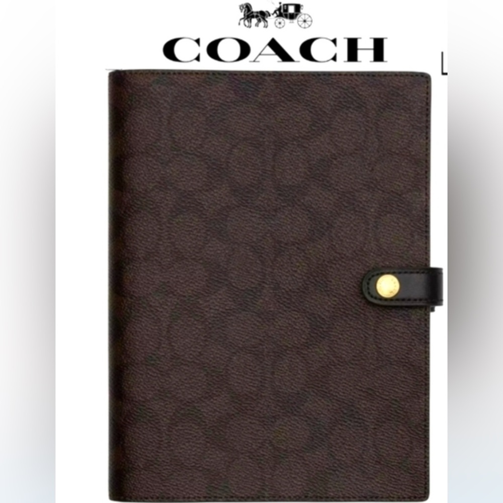 🤎 COACH BROWN NOTEBOOK IN SIGNATURE PRINT 🤎 NWT 🤎